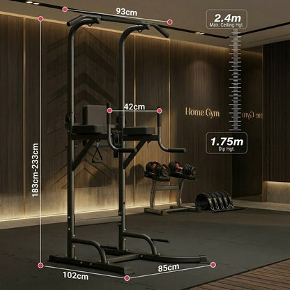 Chaise romaine avec station à dips et barre de traction